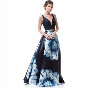 Floral skirt two-piece dress